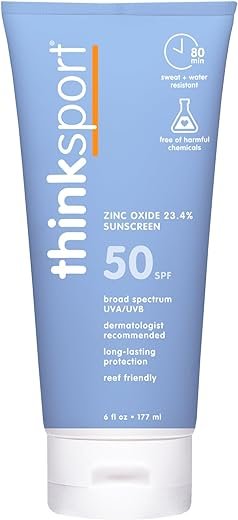 Thinksport SPF 50+ Mineral Sunscreen – Safe, Natural Sunblock for ...