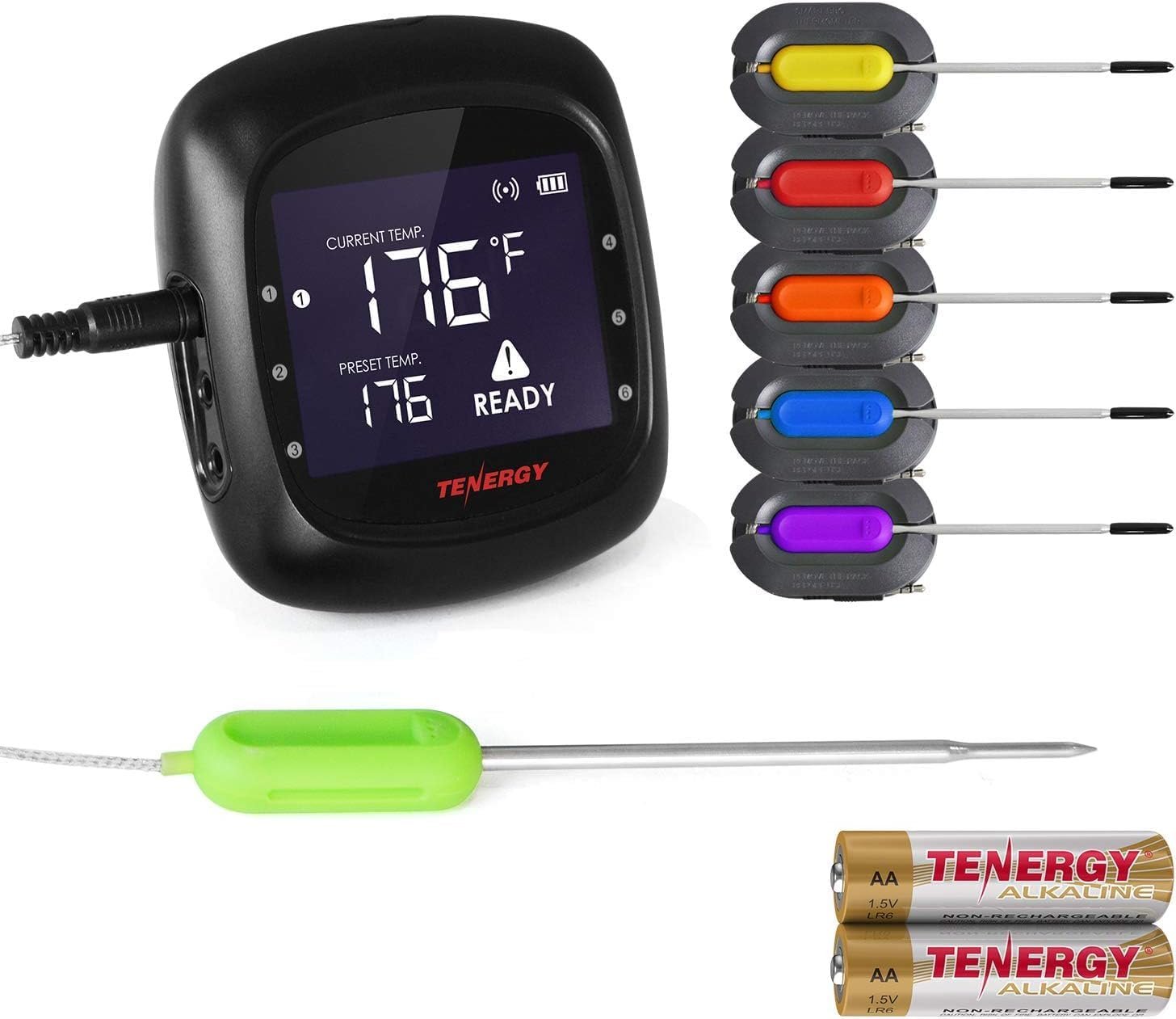 Tenergy Solis Digital Meat Thermometer, APP Controlled Wireless Bluetooth Smart BBQ Thermometer